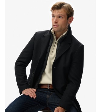 Superdry Tailored 2 in 1 Town jas zwart
