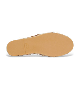 Superdry Alpargatas bordadas de rafia marrn