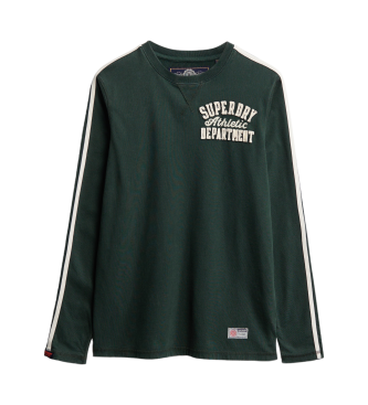 Superdry Vintage Athletic gestreept T-shirt lange mouw groen