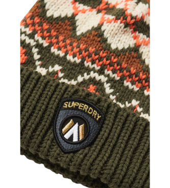 Superdry Aprs Ski knitted beanie  green