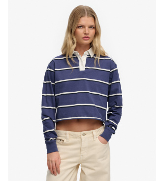 Superdry Polo majica Rugby s črtami v mornariški barvi