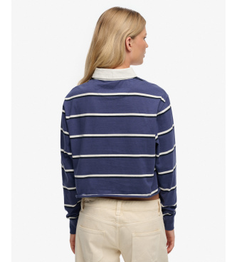 Superdry Polo majica Rugby s črtami v mornariški barvi