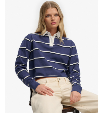 Superdry Polo majica Rugby s črtami v mornariški barvi