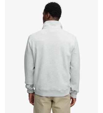 Superdry Moletom Ath Ess Half Zip cinza