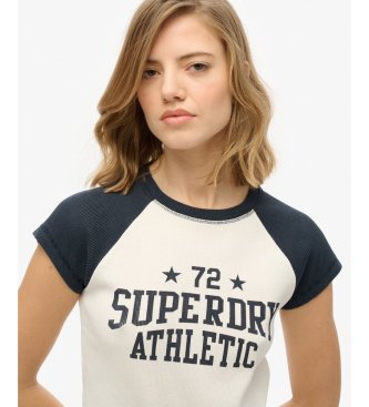 Superdry T-shirt Athletic Essential Cap blanc