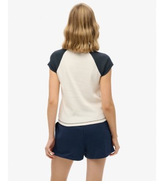 Superdry T-shirt Athletic Essential Cap blanc