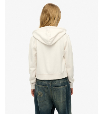 Superdry Felpa sportiva beige dal taglio rilassato