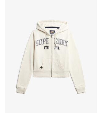 Superdry Felpa sportiva beige dal taglio rilassato