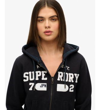 Superdry Felpa sportiva casual blu navy