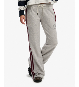 Superdry Streifenhose grau