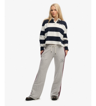 Superdry Streifenhose grau