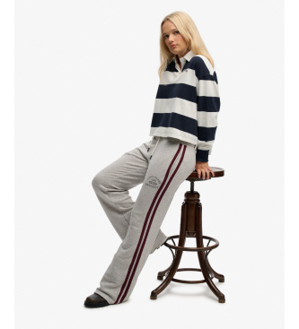 Superdry Streifenhose grau