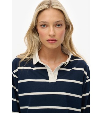 Superdry Polo � rayures Rugby navy