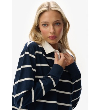 Superdry Polo � rayures Rugby navy