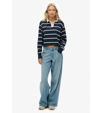 Superdry Polo � rayures Rugby navy