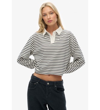 Superdry Stripe Rugby beige polo shirt