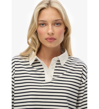 Superdry Stripe Rugby beige polo shirt