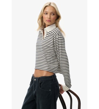 Superdry Stripe Rugby beige polo shirt