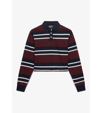 Superdry Polo Stripe Rugby burgundy