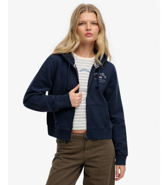 Superdry Athletic Relaxed Crop Sweatshirt marine