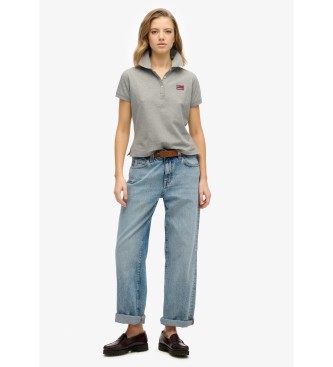 Superdry Szara koszulka polo Ath Essential Graphic