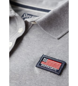 Superdry Szara koszulka polo Ath Essential Graphic