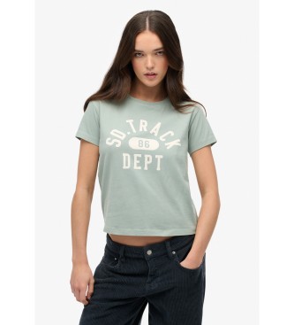 Superdry Koszulka Athletic Fitted w kolorze zielonym