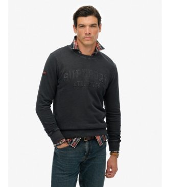 Superdry Sudadera Athletic Emboss negro
