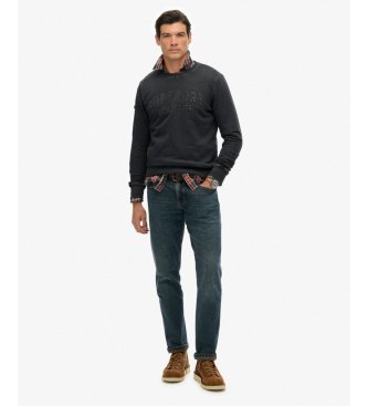 Superdry Sudadera Athletic Emboss negro