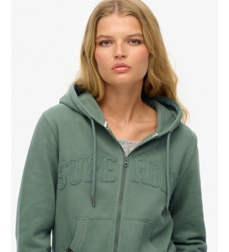 Superdry Felpa corta sportiva tono su tono in verde