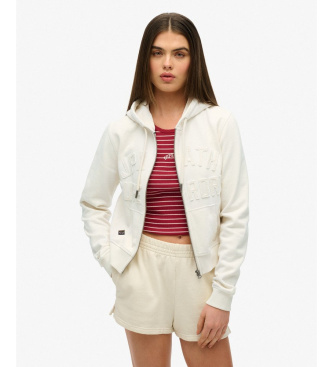 Superdry Bluza Athletic Tonal Crop w kolorze beżowym