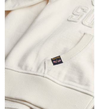 Superdry Bluza Athletic Tonal Crop w kolorze beżowym