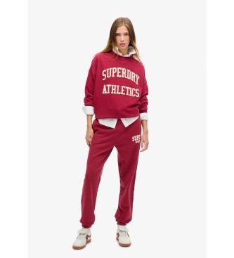 Superdry Athletic Essentials bordeaux boyfriend fit joggingbukser