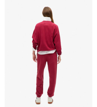 Superdry Athletic Essentials bordo hlače jogger boyfriend fit