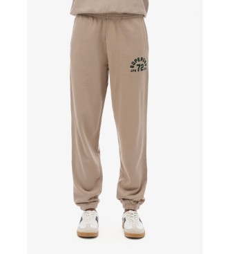 Superdry Athletic Essentials bež hlače jogger s fantom