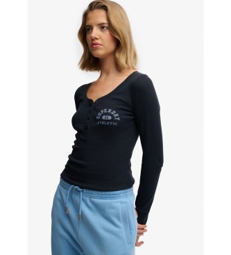 Superdry Camiseta Athletic Button Down marino