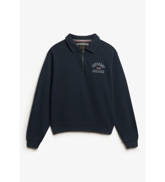 Superdry Sweatshirt Athletic Collared navy