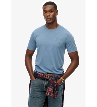 Superdry Athletic Emboss Relaxed T-shirt blue