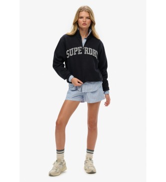 Superdry Camisola Athletic Ess Applique Half Zip azul-marinho