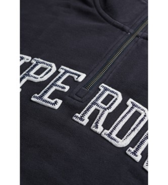 Superdry Camisola Athletic Ess Applique Half Zip azul-marinho