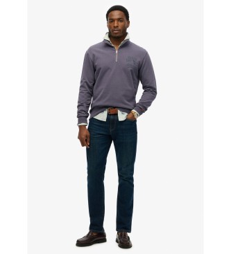Superdry Felpa grigia con mezza zip Athletic Ess