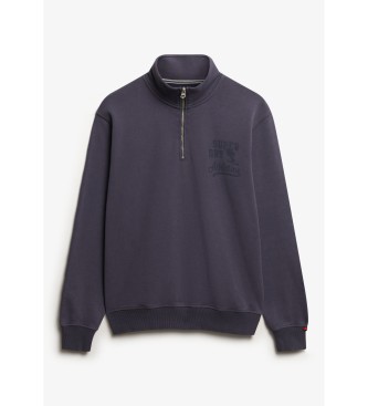 Superdry Felpa grigia con mezza zip Athletic Ess
