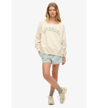 Superdry Sweatshirt Athletic Essential Bardot blanc cass