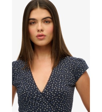 Superdry Vestido Wrap marino