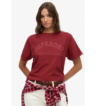 Superdry T-shirt Athletic Essentials cor de vinho