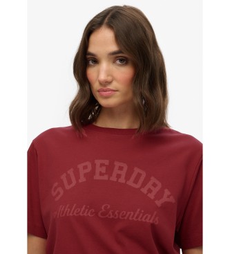 Superdry T-shirt Athletic Essentials cor de vinho