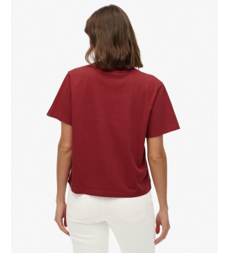 Superdry T-shirt Athletic Essentials cor de vinho