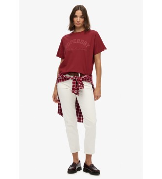 Superdry T-shirt Athletic Essentials cor de vinho