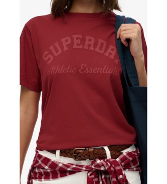 Superdry T-shirt Athletic Essentials cor de vinho