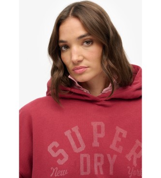 Superdry Atletska sproščena majica v bordo barvi